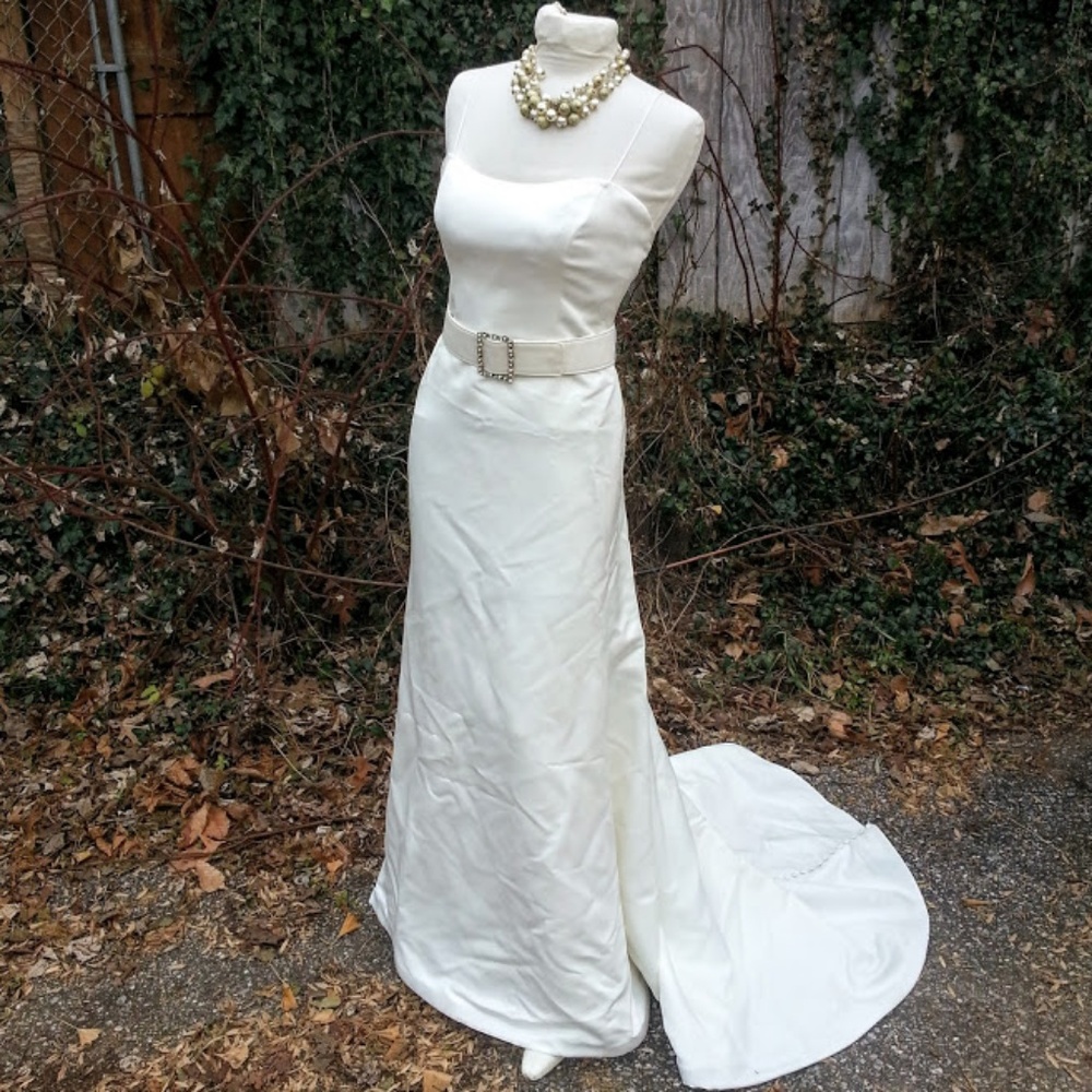Mikaella Bridal Strapless Ivory wedding dress Rhinestone Belt Buckle FITS SMALL